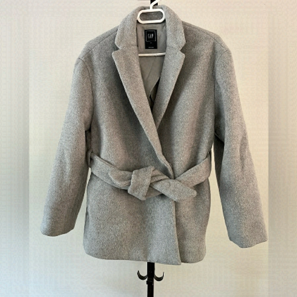 Gap woman  pea coat light grey size medium - Picture 2 of 7